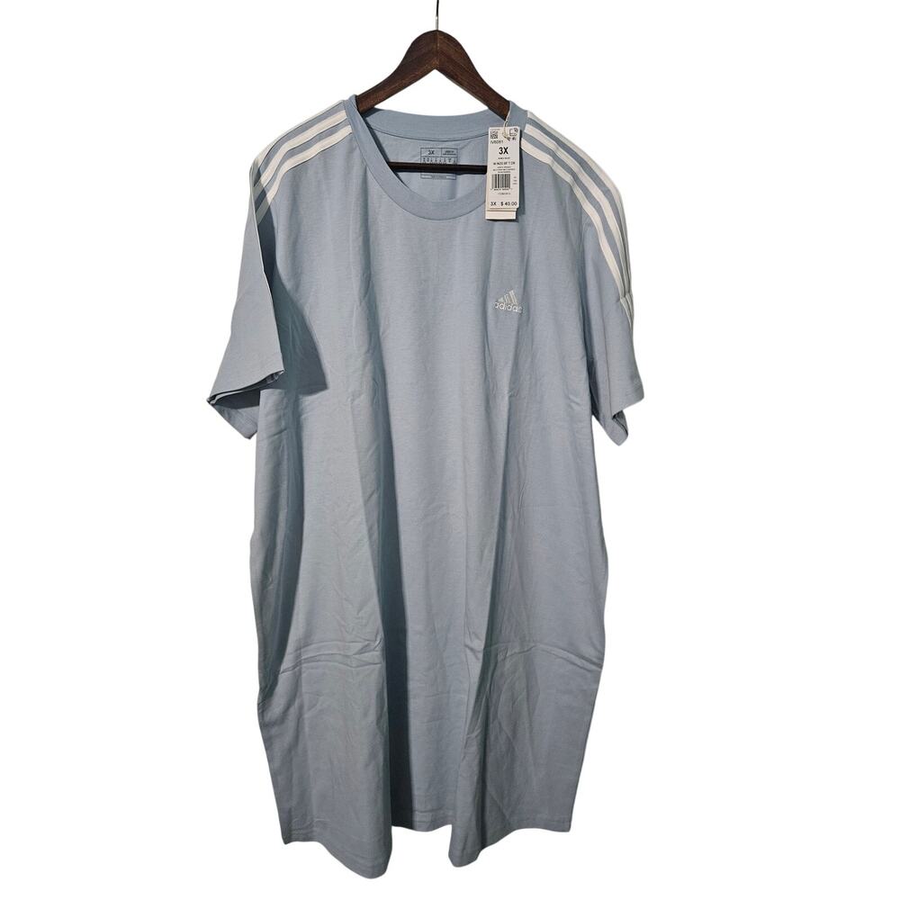 Adidas 3-Stripes Boyfriend T-Shirt Dress Blue/ White - 3X US